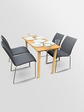 Bistro Cafe Canteen Restaurant Wooden Laminated Top Table Stacking Chairs