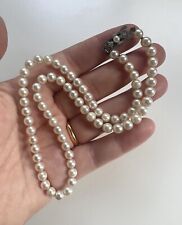 Mikimoto Rare Vintage Saltwater Sea Water Akoya Pearl Classic Necklace 16.5"