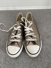 Metallic Gold Converse Trainers 