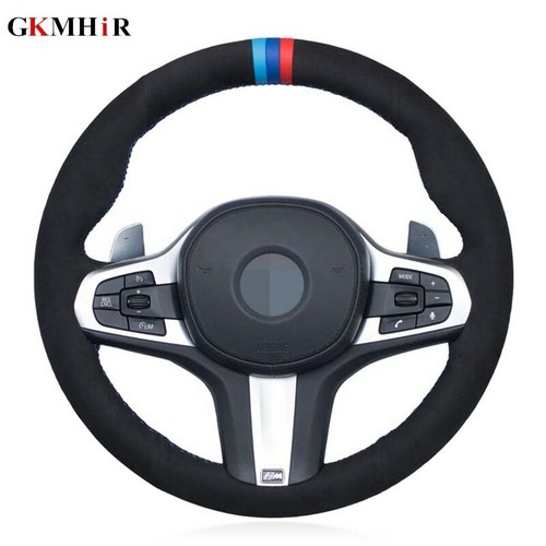 Black suede car steering - black, wheel