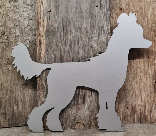 Chinese crested dog metal - chinese, sign