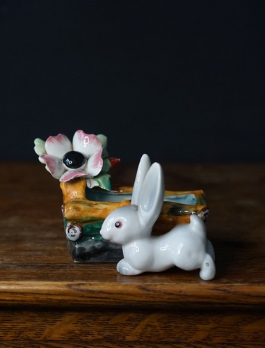 Vintage ceramic rabbit - vintage,