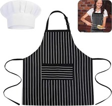Apron and Chef Hat Set, 2 Pack