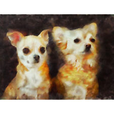 Chihuahua Puppies Painting Home Unframed Kingsize Print