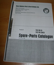PUCH VS50D VS50DKH  ORIGINAL 1968  SPARE PARTS CATALOGUE
