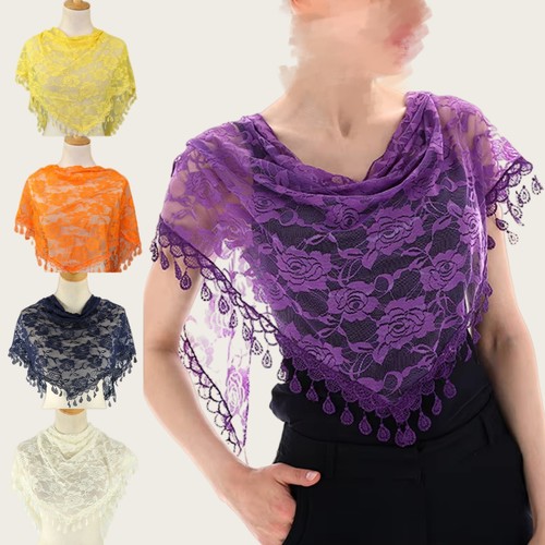 Embroidered scarf shawl - scarf,