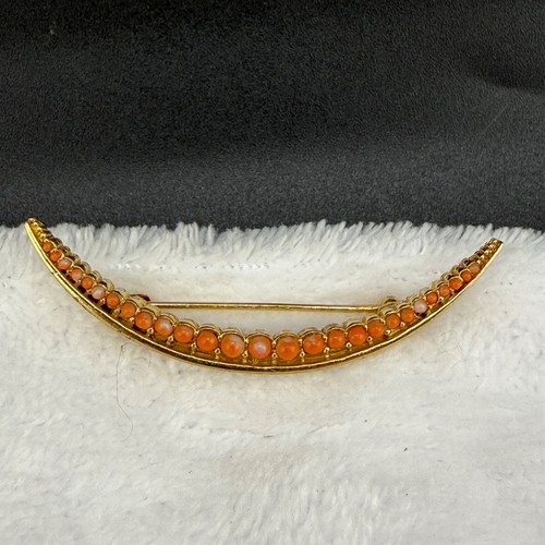 Vintage crescent moon - moon, brooch