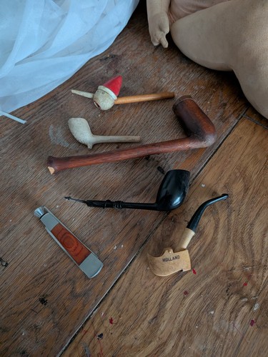 Selection antique smoking - selection, of