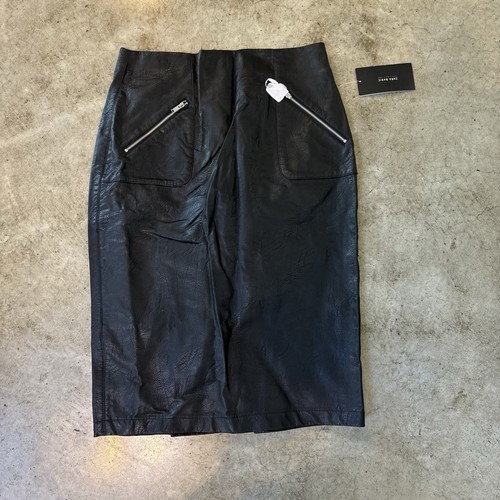 Zara black faux leather pencil - zara,