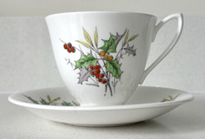 Royal Albert December Flower of The Month Series Holly Bone China Cup & Saucer