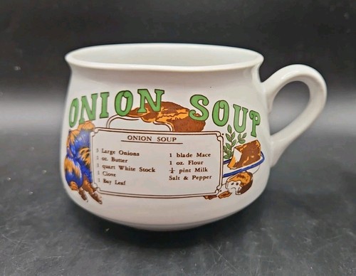 Vintage recipe soup - bowl, mug