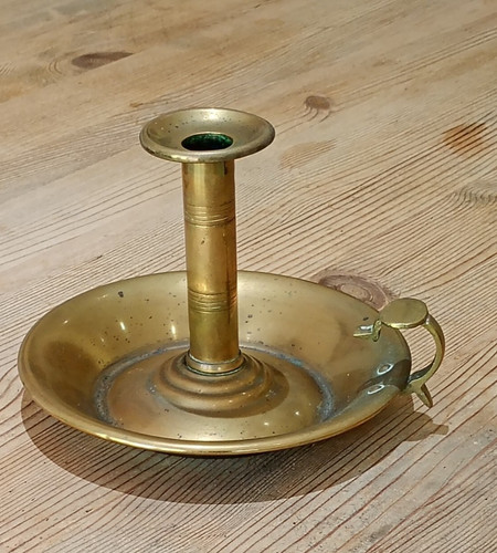 Pressed brass chamberstick 7 - pressed,
