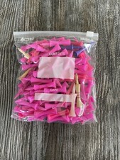 100 Used Pink Castle Golf Tees High Quality Plastic
