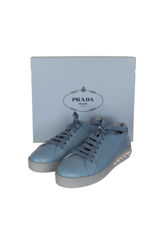 Prada blue leather - prada,