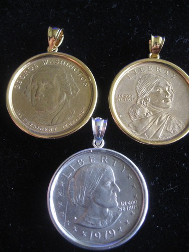 Coin holder pendant for - holder, &