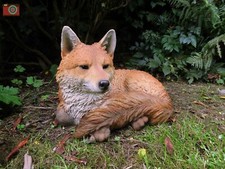 RESTING FOX FIGURE. Largest