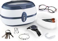 Uten 600ml Ultrasonic Cleaner Timer Watch Jewellery Cleaning Machine With Basket