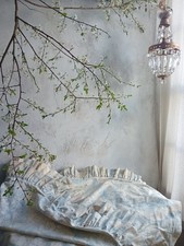 Vintage Toile Cotton Bedspread