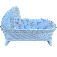 Vtg 1970's white wicker and