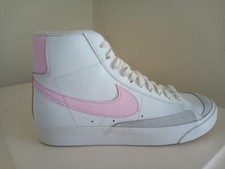 Nike Blazer Mid 77 Womens Sunset Pulse leather Trainers White/Pink. Size 5½.