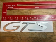 Porsche GTS Rear Badge Silver