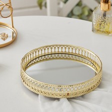 Decorative Mirrored Tray Gold