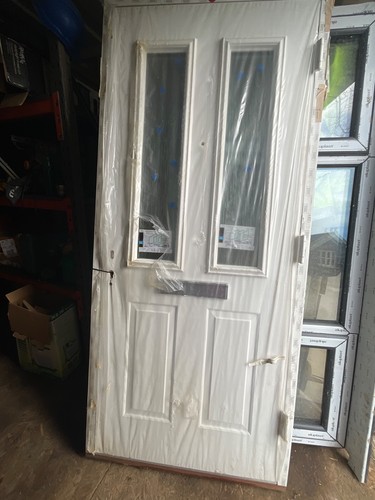 Upvc door and - door, white