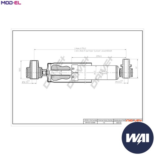 Shock absorber dp1610 - shock, dp1610.10.0048
