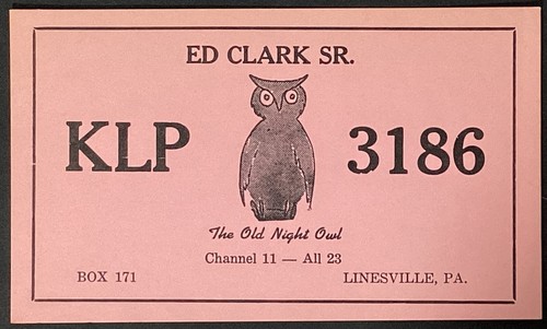Ham radio qsl card - card, klp