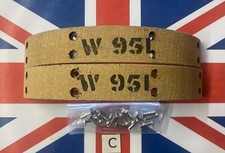 TRIUMPH GENUINE FIBRAX W951 SPRUNG HUB BRAKE LININGS CHECK LISTING FOR SIZES