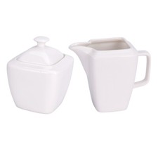 Porcelain white milk cream - white, jug