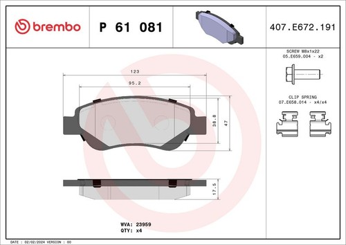 Brembo front brake pad - brembo,