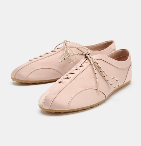 Zara rose pink satin lace - pink, up