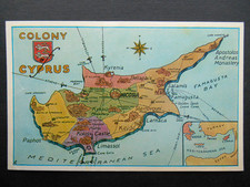 COLONY OF CYPRUS Island Map