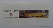 NISSAN UK Price List 1995/6: Micra,QR,200SX,Patrol,Terrano II,Almera,Commercials