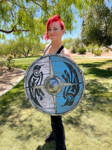 Wooden viking shield - viking,