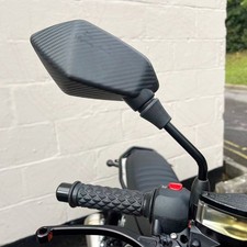 Carbon Texture MIRRORS MIRROR PAIR BLACK for Aprilia Tuono 1000R 2007 - 2011