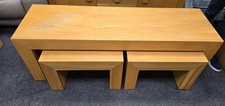 NEXT Solid Oak Large Nest of Tables CS R26