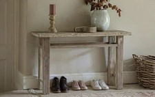 Console Table  Rustic wooden  storage  hall  reclaimed timber solid wood *