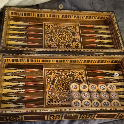 Inlaid wooden folding - inlaid,