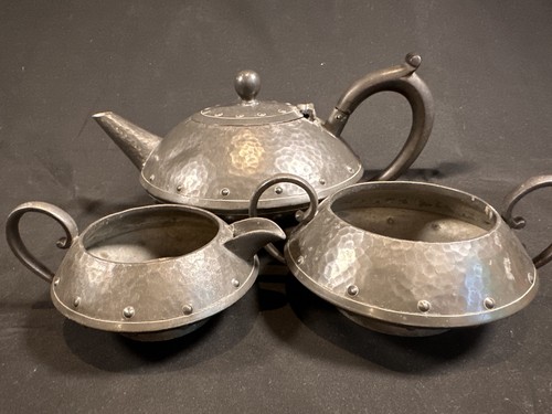 Pinder bros hand beaten pewter - beaten,