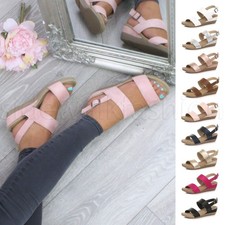 Womens ladies low mid heel