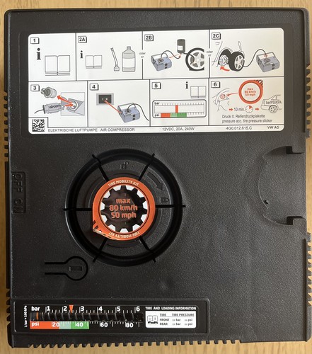Genuine 12v tyre - genuine, inflator