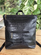 Jigsaw Stevie Black Croc Print
