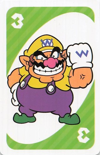 Wario super mario - uno, card