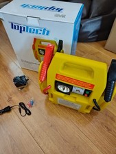 12v Portable Car Jump Starter Air Compressor Battery Start Booster Charger Leads