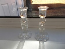PAIR OF CRYSTAL CUT GLASS
