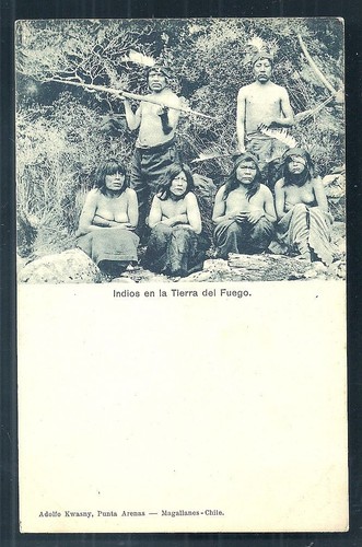 Indian woman man - spear, tierra