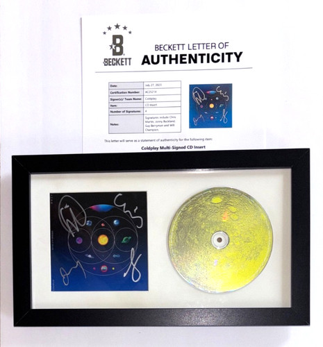 Coldplay band signed - band, insert