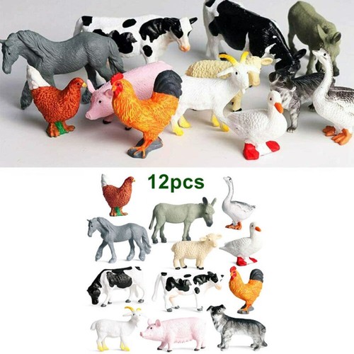 12pcs realistic plastic mini - realistic,